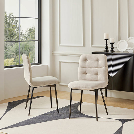 Chaise de Salle à Manger Moderne en Velours Annie (Lot de 2)