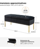 Egmund Banc de rangement Flip Top rembourré