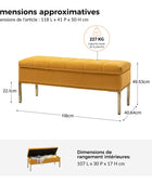 Egmund Banc de rangement Flip Top rembourré