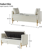 Arvid Flip Top banc de rangement rembourré
