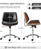 Yves - Chaise de bureau pivotante à hauteur d'assise réglable