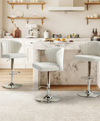Tabouret de bar pivotant Troy en velours