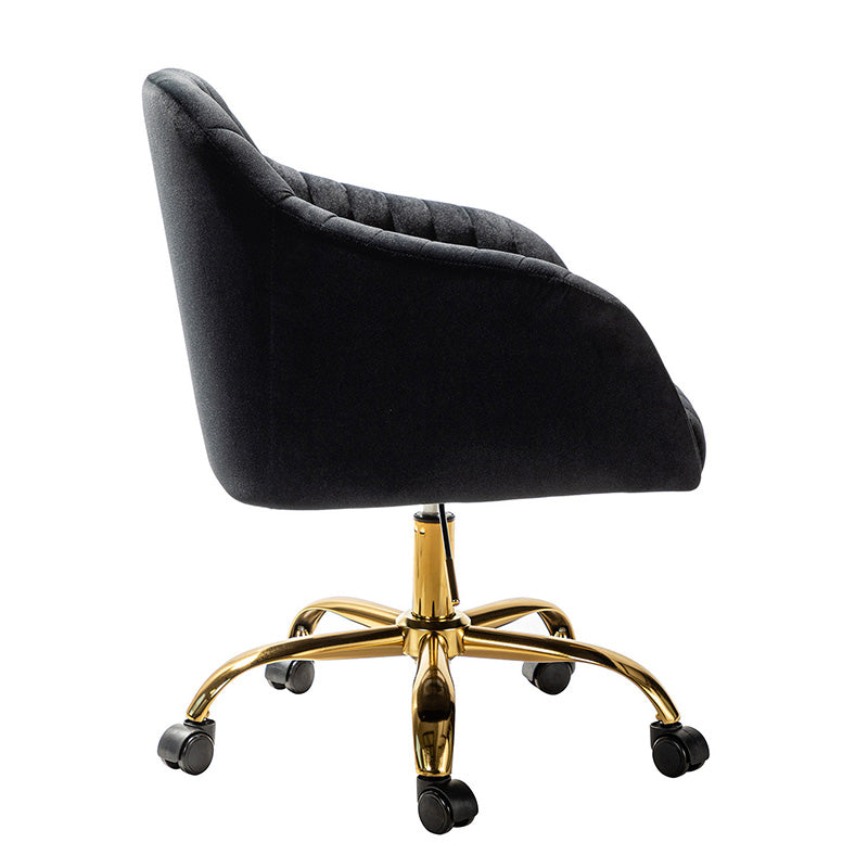 Chaise de bureau en velours brillant