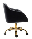 Chaise de bureau en velours brillant