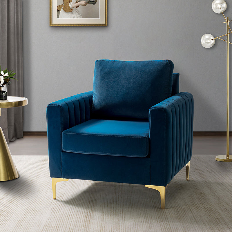 Fauteuil club en velours Didyme