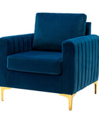 Fauteuil club en velours Didyme