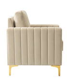 Fauteuil club en velours Didyme