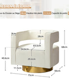 Fauteuil Baril Velours Agata avec Dossier Ouvert