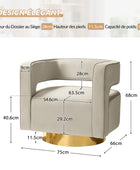 Fauteuil Baril Velours Agata avec Dossier Ouvert