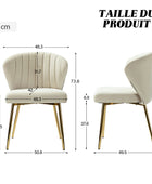 Chaises en velours aruna