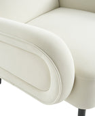 Fauteuil Val Moderne en Velours avec Pieds Métalliques Réglables