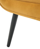 Fauteuil Val Moderne en Velours avec Pieds Métalliques Réglables