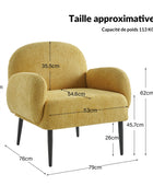 Fauteuil Abner avec Accoudoirs Courbés Ergonomiques