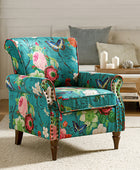 Artemisa Fauteuil moderne tapissé à motifs floraux