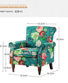 Artemisa Fauteuil moderne tapissé à motifs floraux