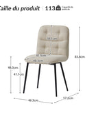 Chaise de Salle à Manger Moderne en Velours Annie (Lot de 2)