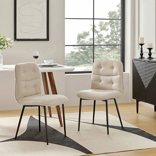 Chaise de Salle à Manger Moderne en Velours Annie (Lot de 2)