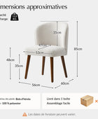 Celeste Mid-century Chaise de salle à manger à support ergonomique
