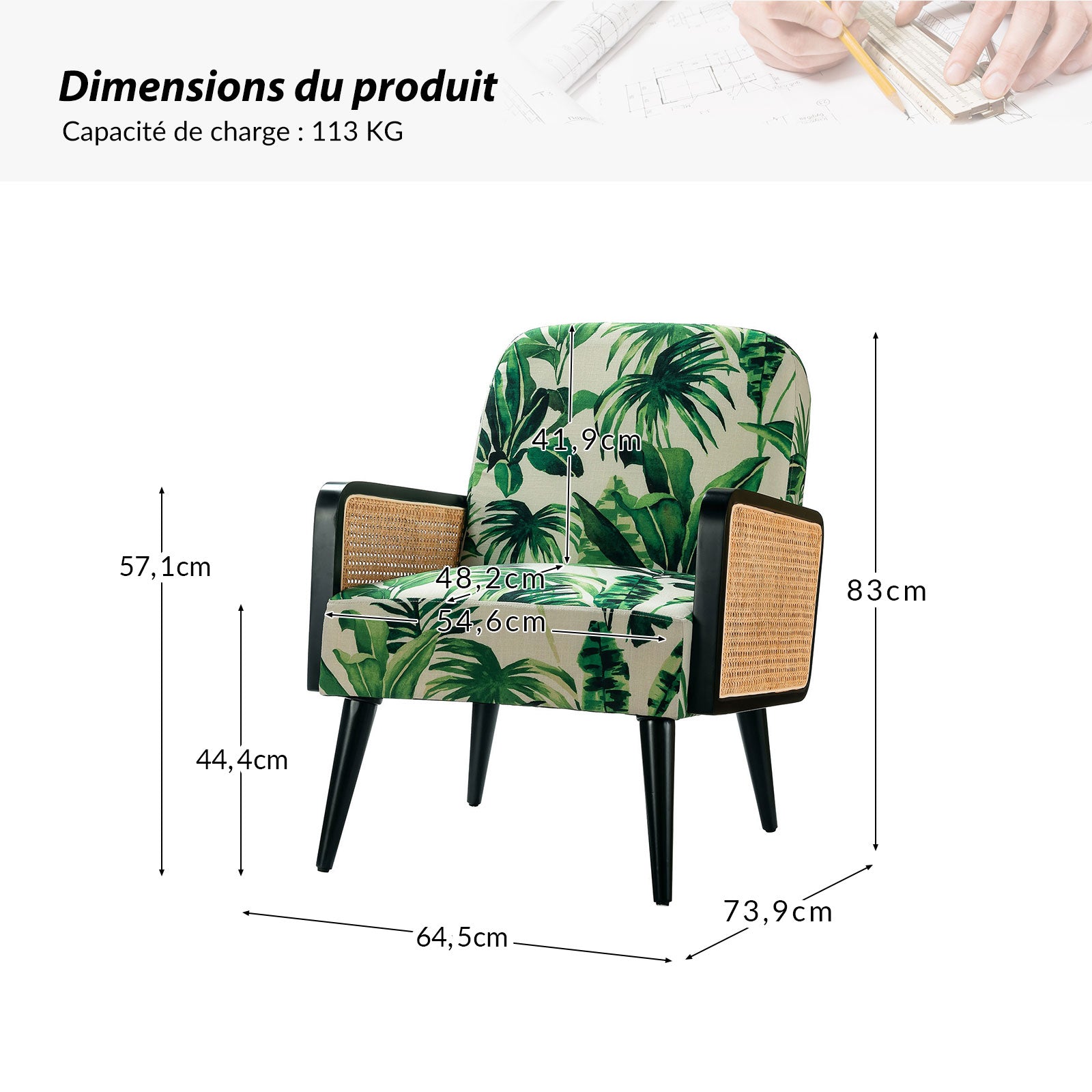 Fauteuil de canne elva
