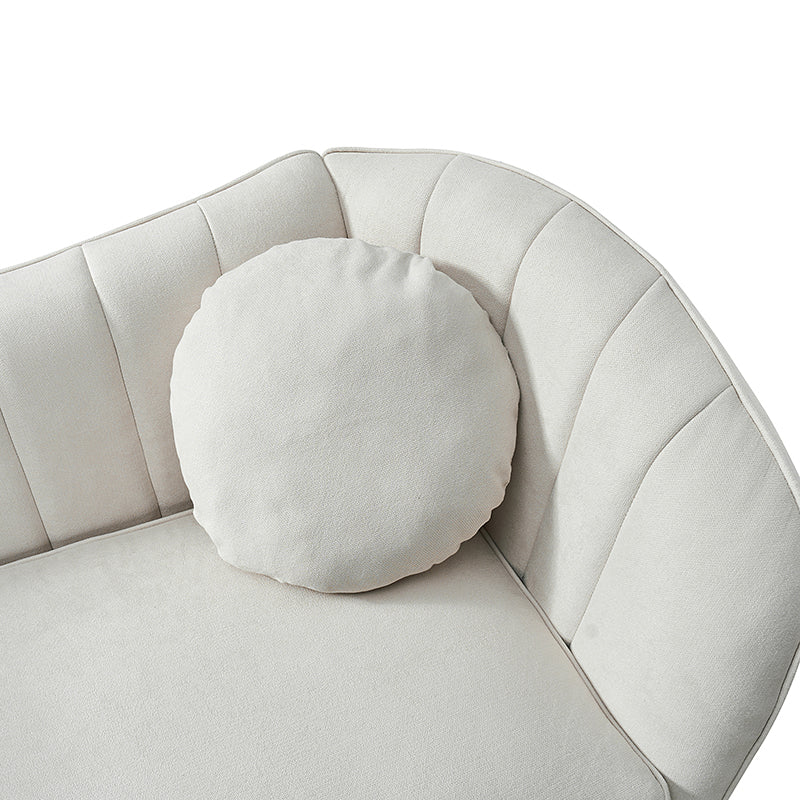 Emilio Loveseat avec pieds en or et coussin en peluche
