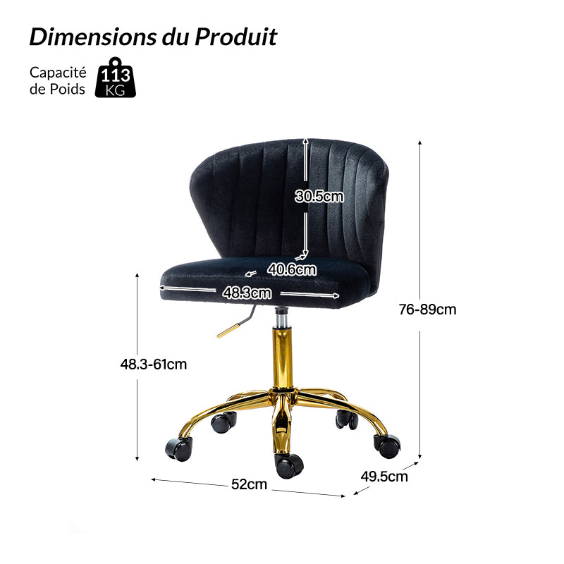 Chandra Chaises de Salle à Manger en Velours avec Pieds en Métal