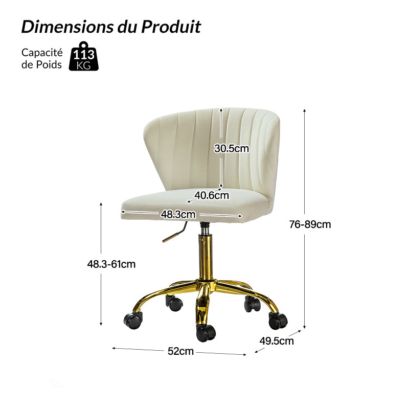 Chandra Chaises de Salle à Manger en Velours avec Pieds en Métal