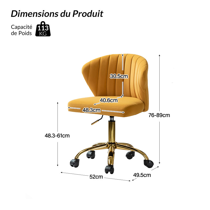 Chandra Chaises de Salle à Manger en Velours avec Pieds en Métal