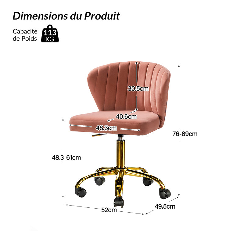 Chandra Chaises de Salle à Manger en Velours avec Pieds en Métal