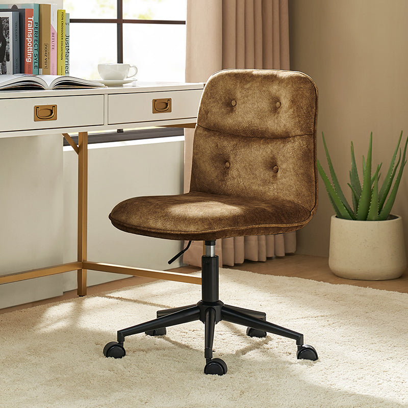 Leonhard Upholstered Swivel Task Chair avec hauteur et roues réglables