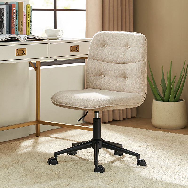 Leonhard Upholstered Swivel Task Chair avec hauteur et roues réglables