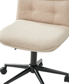 Leonhard Upholstered Swivel Task Chair avec hauteur et roues réglables