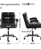 Anselm Chaise de Bureau Moderne en Similicuir