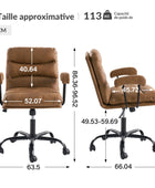 Anselm Chaise de Bureau Moderne en Similicuir