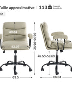 Anselm Chaise de Bureau Moderne en Similicuir