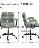 Anselm Chaise de Bureau Moderne en Similicuir