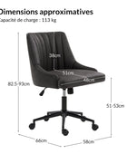 Sebastian Chaise de bureau à hauteur réglable et à confort épuré