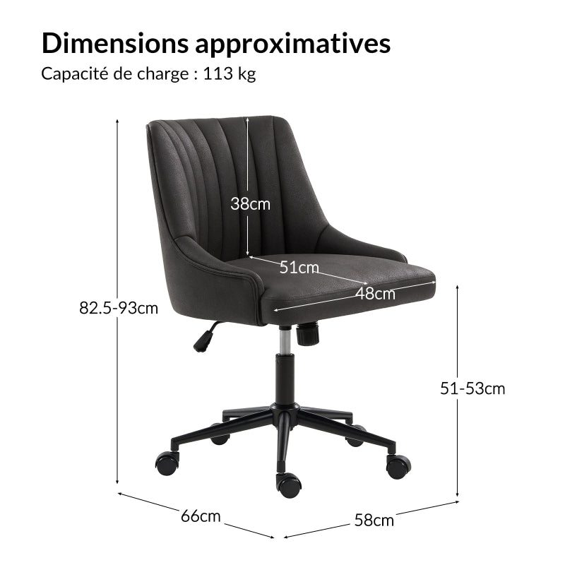 Sebastian Chaise de bureau à hauteur réglable et à confort épuré
