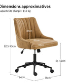 Sebastian Chaise de bureau à hauteur réglable et à confort épuré
