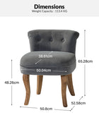 Tabouret de maquillage Moises Velvet