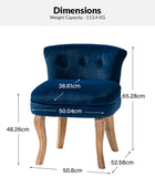 Tabouret de maquillage Moises Velvet