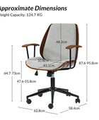 Chaise de bureau polyvalente à hauteur réglable Alina