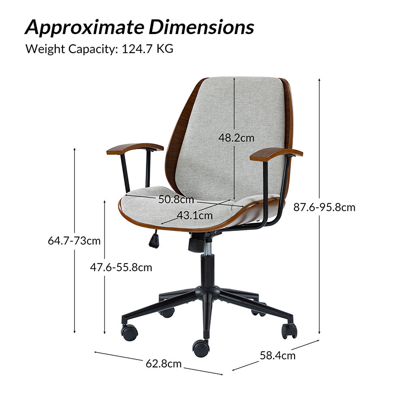 Chaise de bureau polyvalente à hauteur réglable Alina