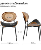 Flora Chaise de salle à manger avec dossier en bois courbé et coussin Ensemble de 2
