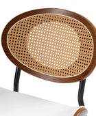 Flora Chaise de salle à manger avec dossier en bois courbé et coussin Ensemble de 2