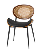 Flora Chaise de salle à manger avec dossier en bois courbé et coussin Ensemble de 2