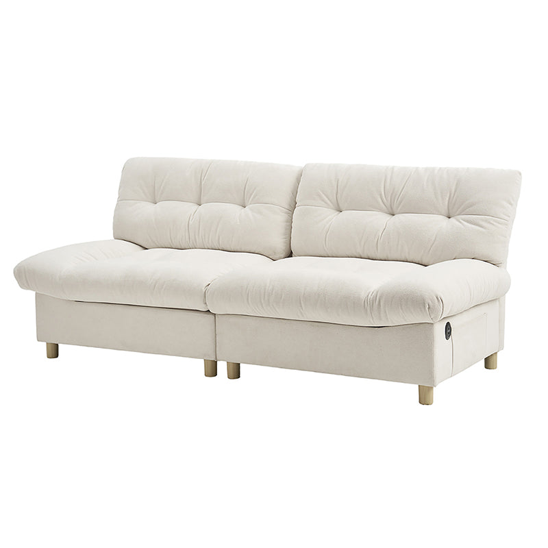 Hilario Loveseat avec ports USB-C, rangement et design touffeté
