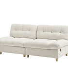 Hilario Loveseat avec ports USB-C, rangement et design touffeté