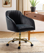 Chaise de bureau en velours brillant