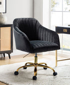 Chaise de bureau en velours brillant