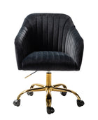 Chaise de bureau en velours brillant
